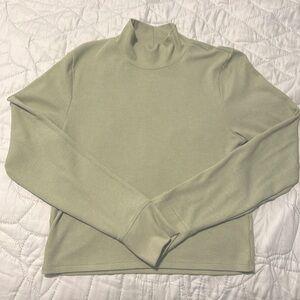 American Eagle Light Green Waffle Knit Turtleneck (XL)
